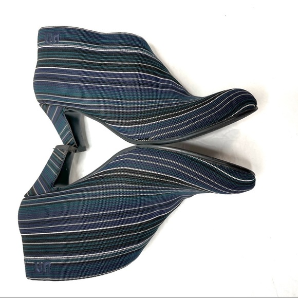 United Nude Blue Striped Heeled Bootie - Picture 4 of 9